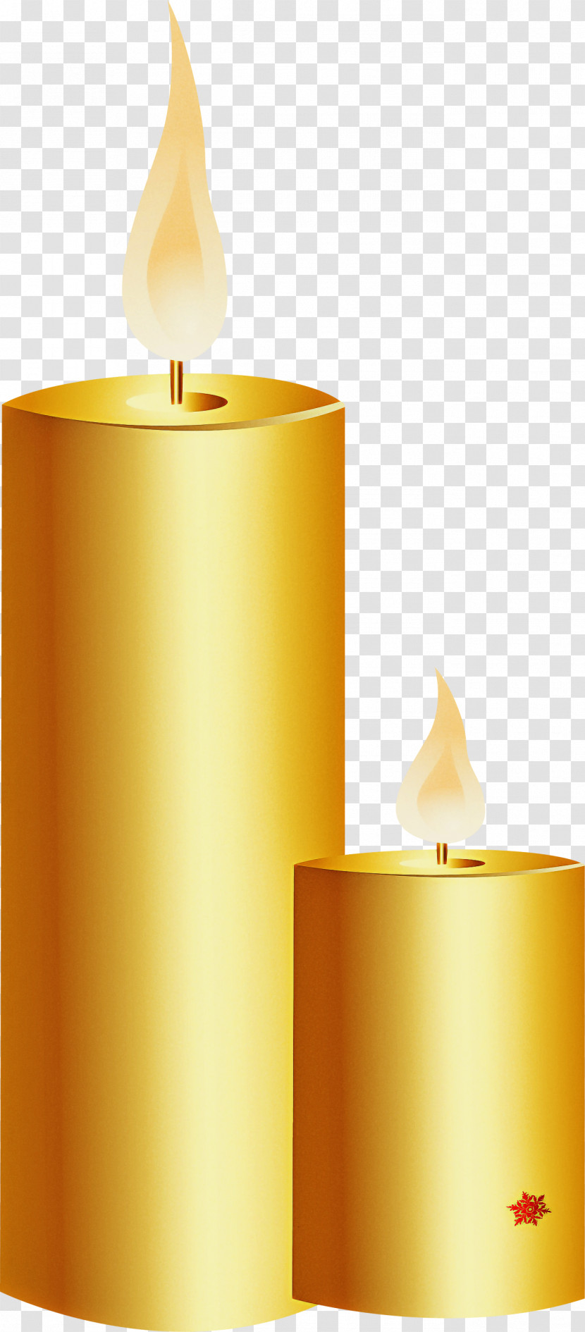 Candle Lighting Wax Yellow Cylinder Transparent PNG