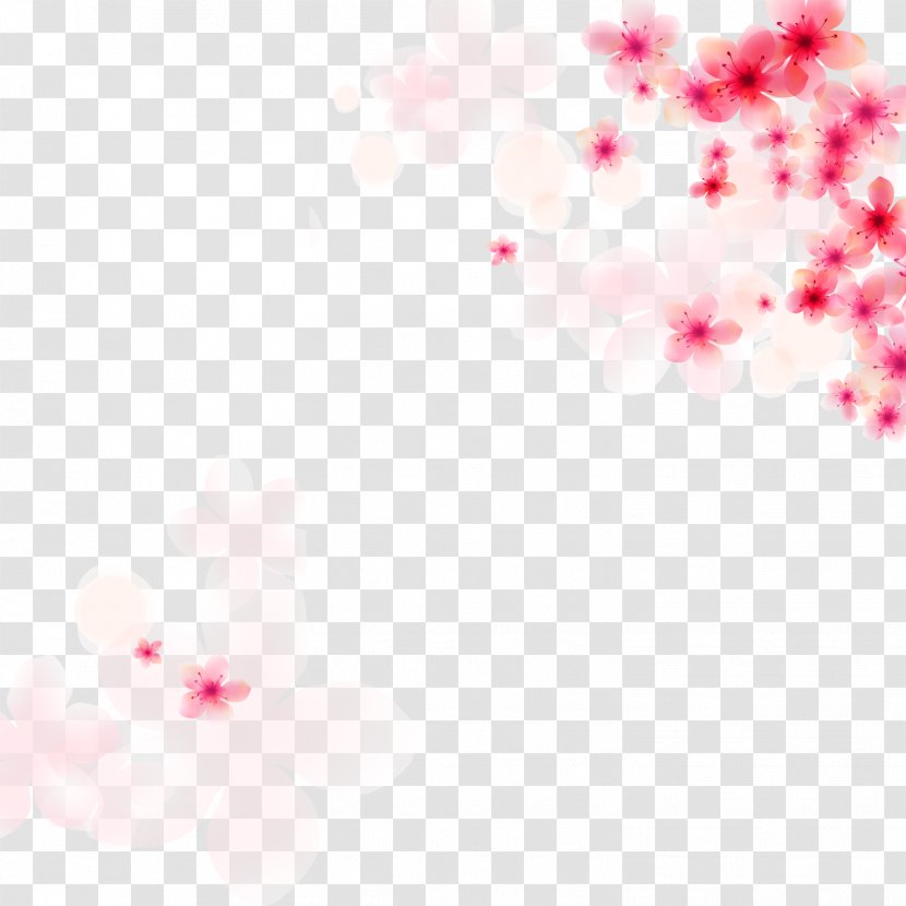 Cherry Blossom - Creative Pink Blossoms Transparent PNG