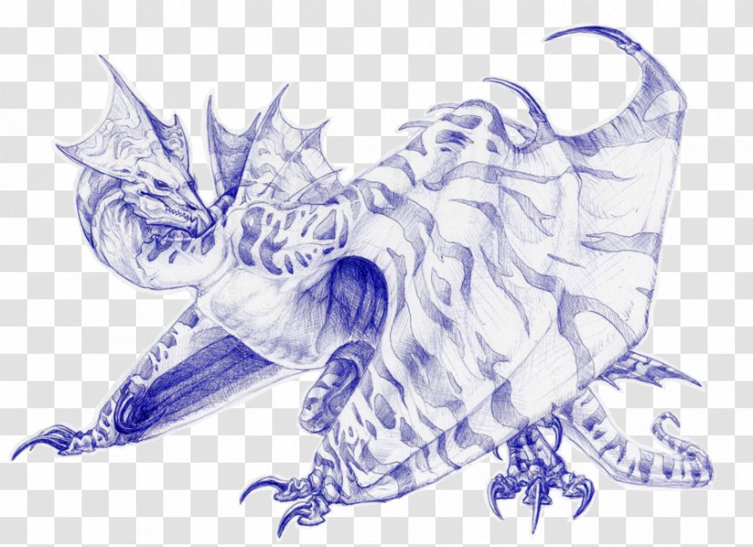 Dragon Drawing Wyvern Art Sketch - Chinese - Totem Tattoo Transparent PNG