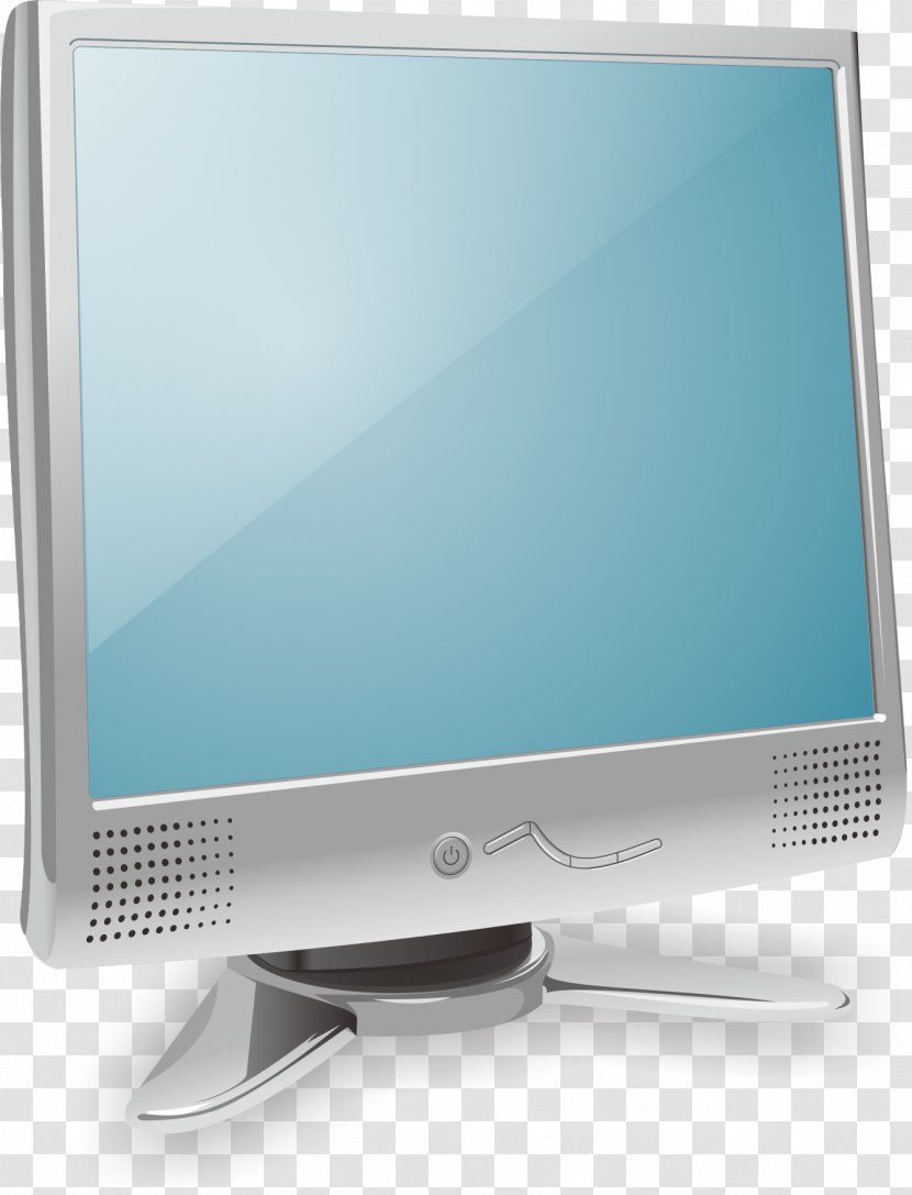 Computer Monitor LED-backlit LCD Output Device - Ledbacklit Lcd - Vector Element Transparent PNG