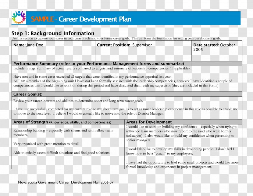 Career Planning And Development Template Personal - Media Transparent PNG