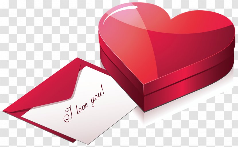 Gift Valentine's Day Heart Clip Art - Birthday - Box With Letter Clipart Transparent PNG