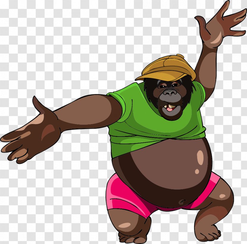Gorilla Cartoon - Fictional Character - Vector Orangutan Transparent PNG