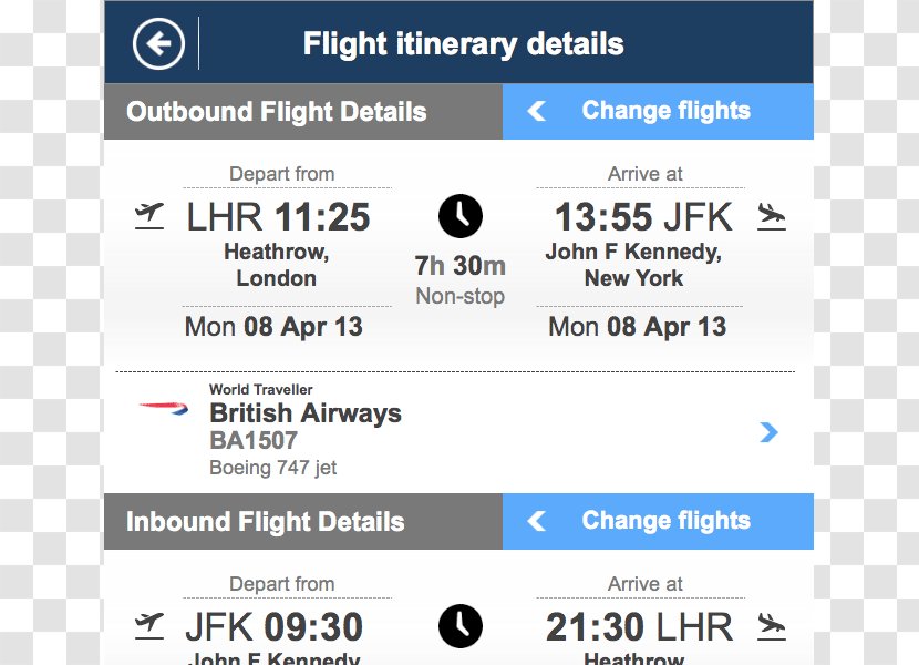Flight Airline Ticket Travel Itinerary - Area Transparent PNG