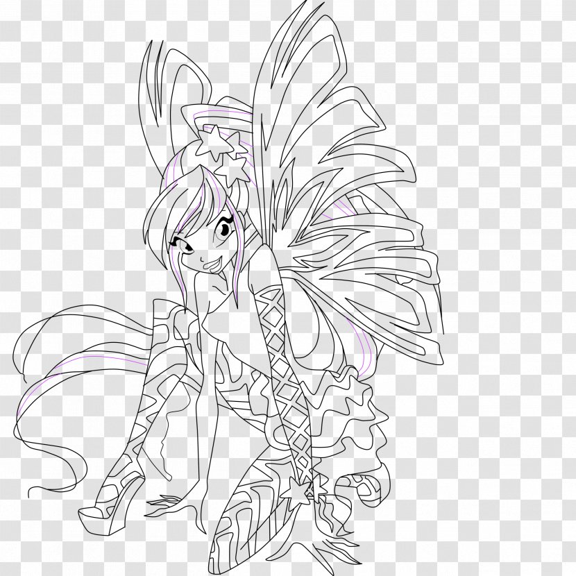 The Trix Musa Tecna Line Art Sirenix - Heart - Pag Transparent PNG