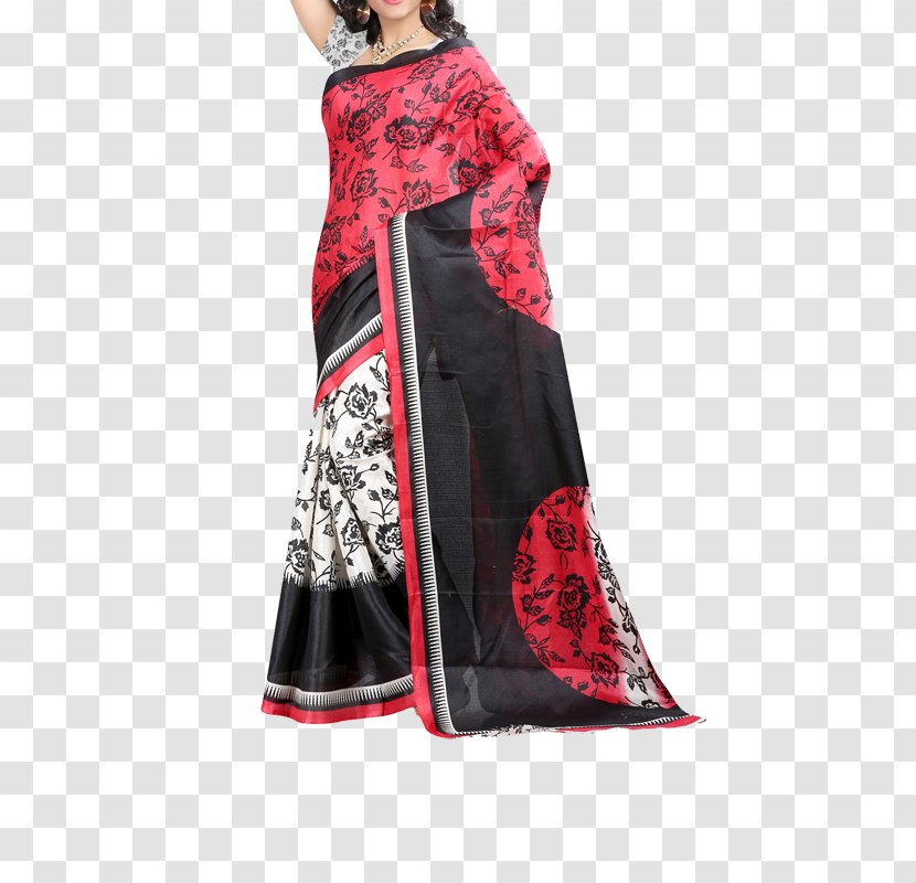 Bhagalpuri Silk Sari Blouse Red - Casual - Shoulder Transparent PNG
