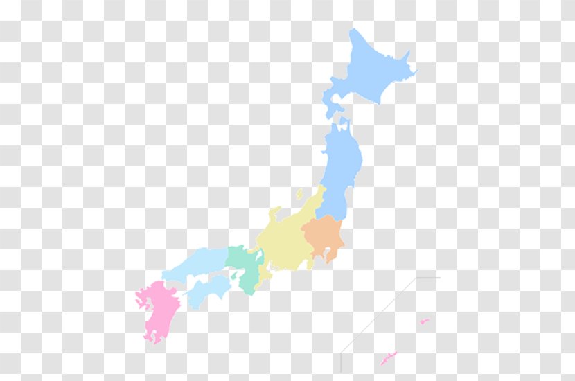 Prefectures Of Japan World Map - Mapa Polityczna Transparent PNG