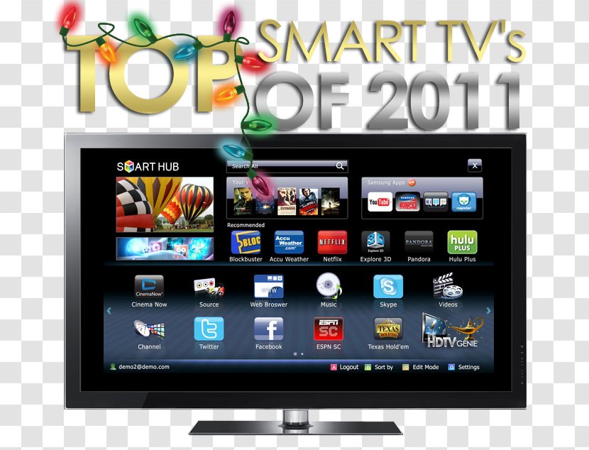 Smart TV LED-backlit LCD High-definition Television Samsung - Furniture Transparent PNG