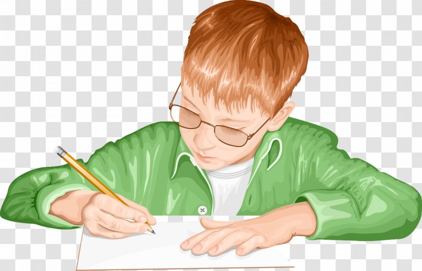 Homework School Student Teacher Education - Boy Writing Transparent PNG