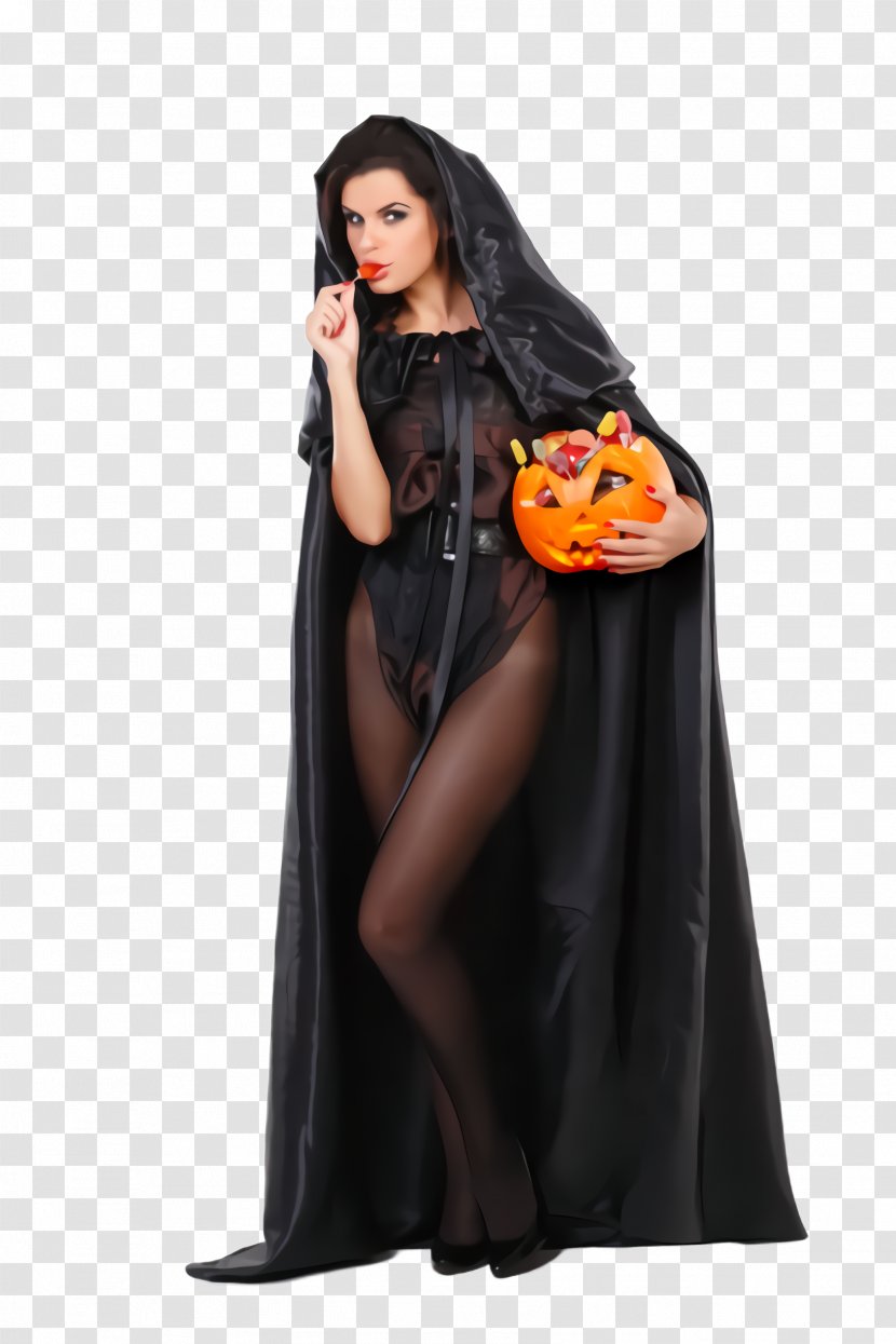 Orange - Costume - Gown Black Hair Transparent PNG