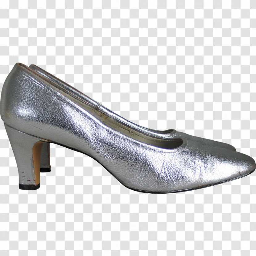 Product Design Shoe Metal - Footwear - Silver Thick Heel Shoes For Women Transparent PNG
