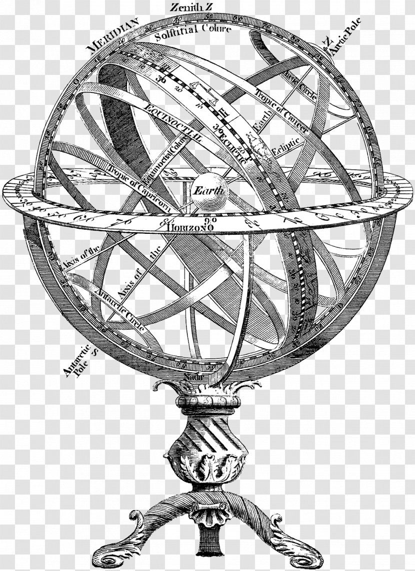 Globe Armillary Sphere Astrolabe Astronomy Map Transparent PNG