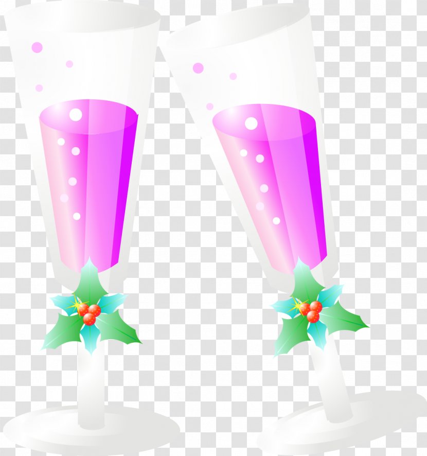Santa Claus Christmas Cup - Drinkware - Vector Wine Glass Elements To Pull Free Transparent PNG