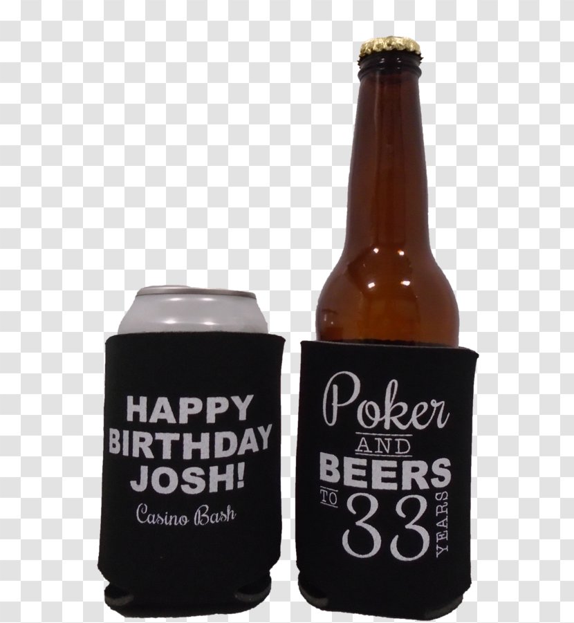 Beer Bottle Koozie Birthday Party Transparent PNG