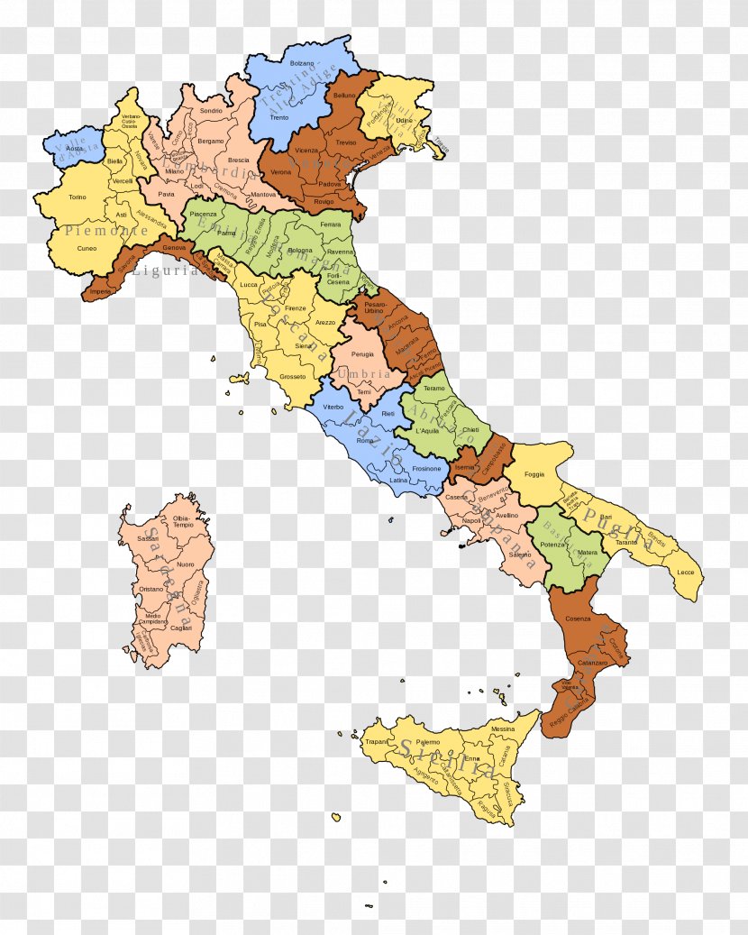 Regions Of Italy Apulia Lazio Aosta Valley Administrative Division Transparent PNG