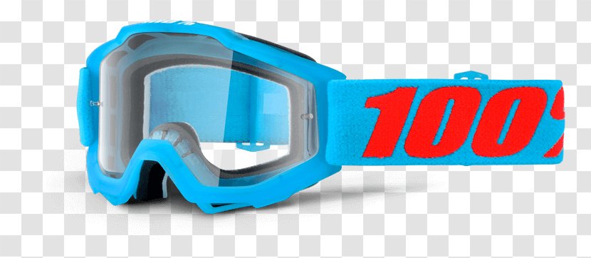Goggles Eyewear Lens Motorcycle Motocross - Blue - Cyan Transparent PNG