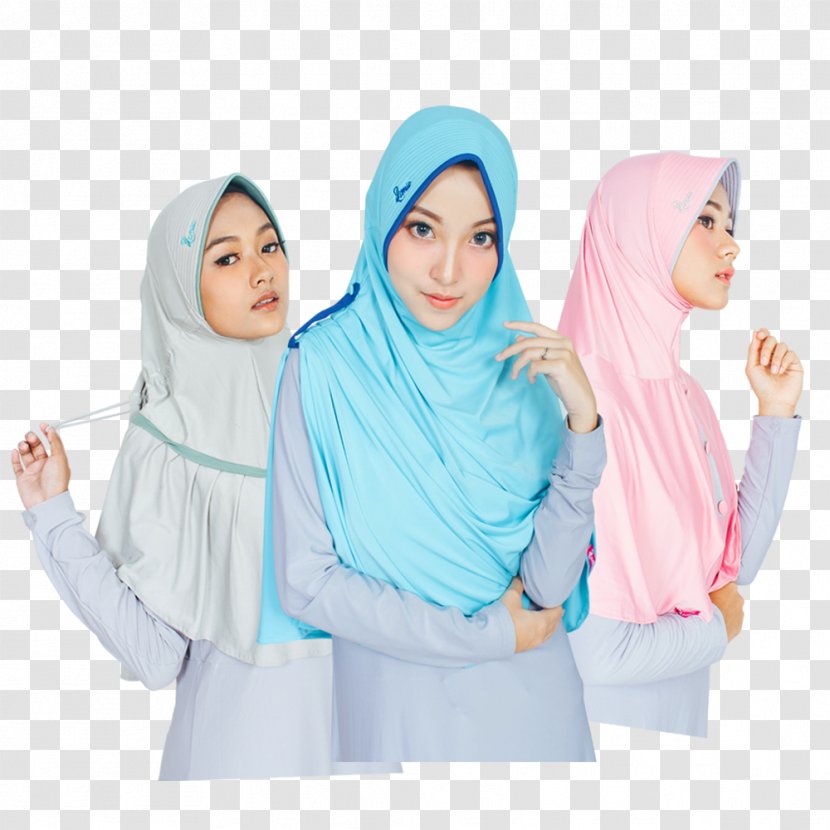 Hijab Jilbāb Headscarf Headgear Muslim - Watercolor - Jilbab Transparent PNG