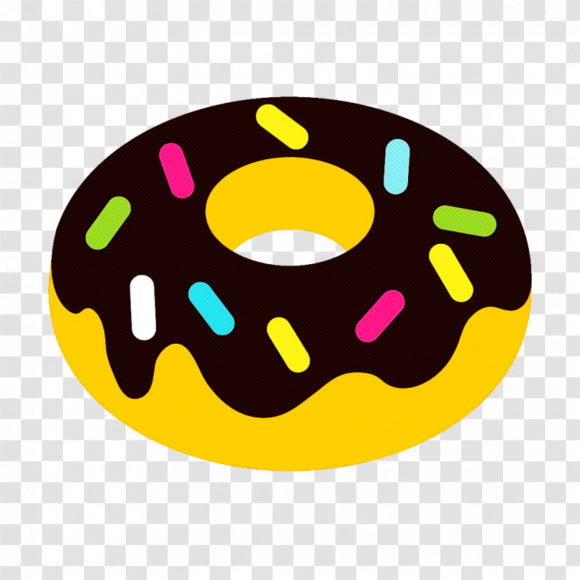 Doughnut Yellow Baked Goods Ciambella Food Transparent PNG