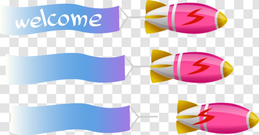 Clip Art - Purple - Creative Welcome Banner Transparent PNG