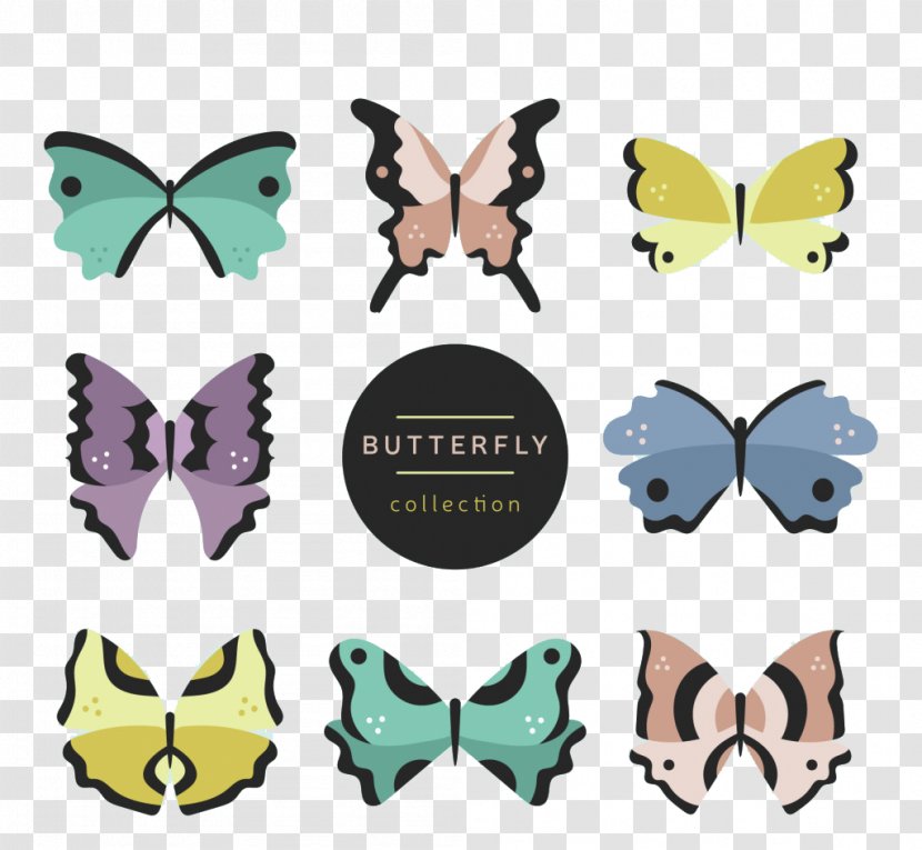 Butterfly Nymphalidae Clip Art - Shape - Vector Material Transparent PNG