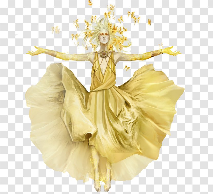 Costume Design Gown Flower - Yellow Transparent PNG