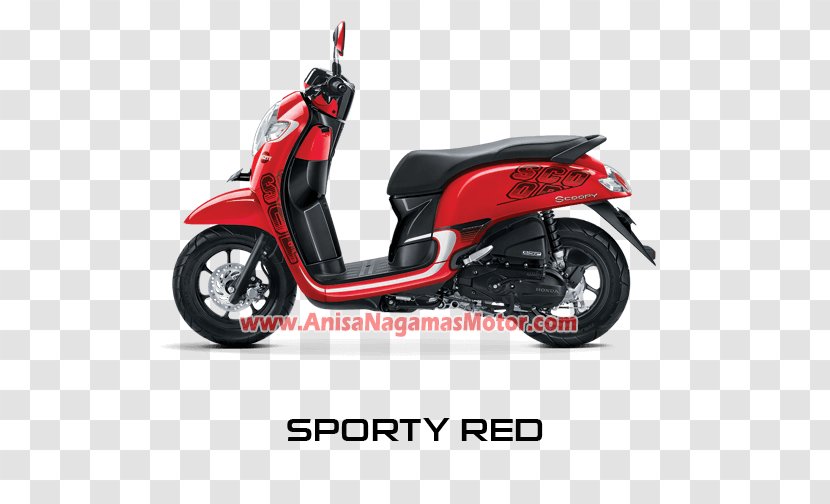 Honda Scoopy PT Astra Motor Motorcycle Red - Accessories Transparent PNG
