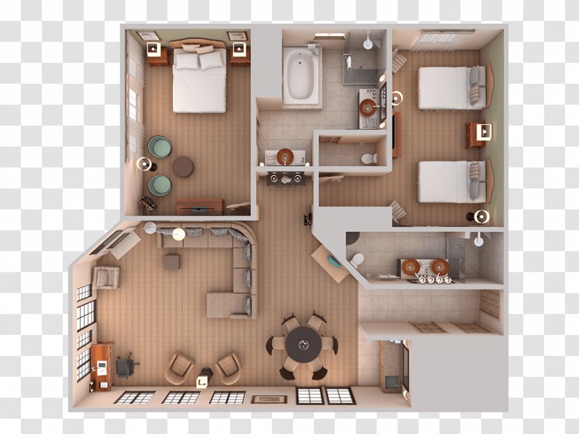 Floor Plan Living Room Suite Dining - House Transparent PNG