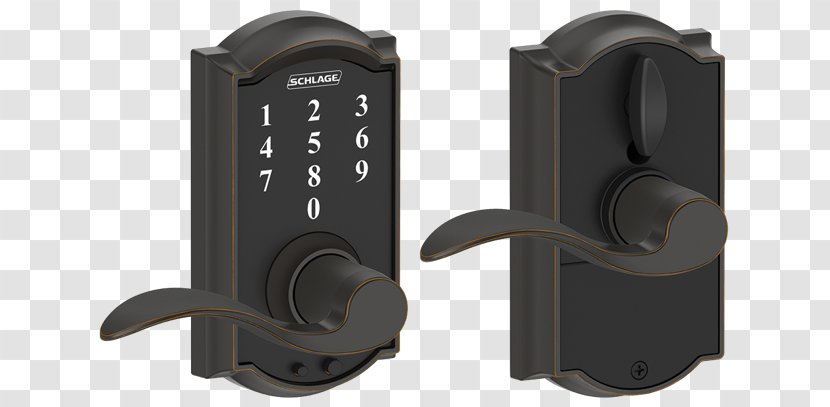 Dead Bolt Lock Schlage Door Handle Key - Bronze - Electronic Locks Transparent PNG