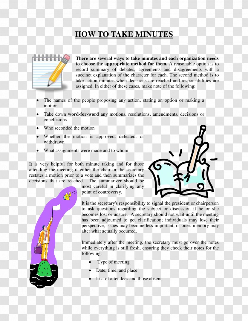 Minutes Meeting Template Board Of Directors Document Transparent PNG