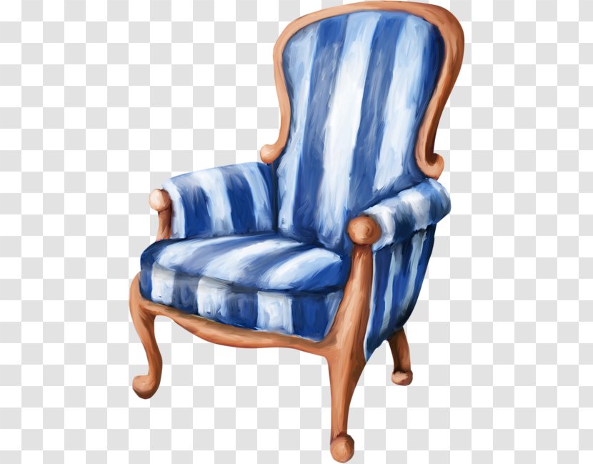 Chair Blue Furniture White - Photography - Hand-painted And Striped Transparent PNG