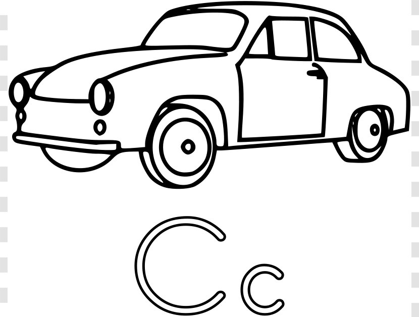Car Coloring Book Letter - Compact - Cartoon Race Pictures Transparent PNG
