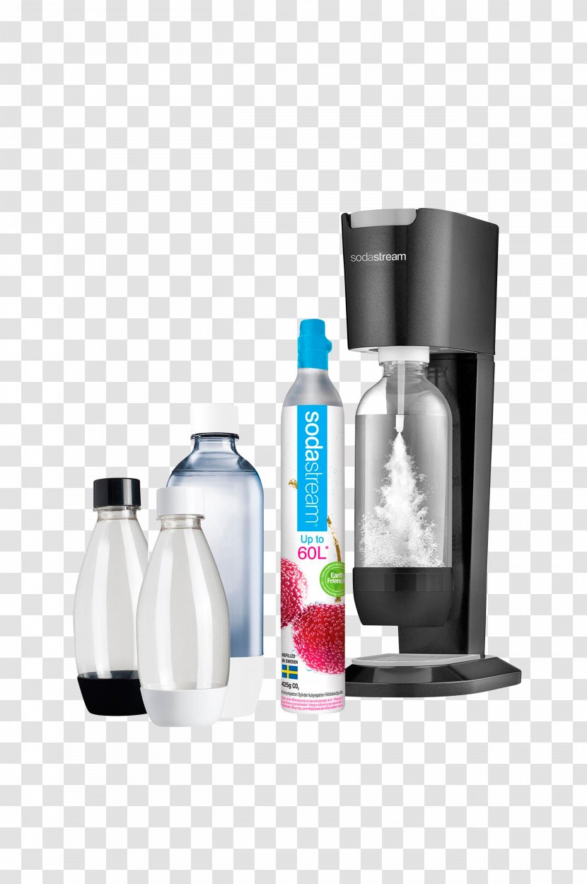 Carbonated Water Fizzy Drinks Lemon-lime Drink SodaStream Carbonation - Bottle Transparent PNG