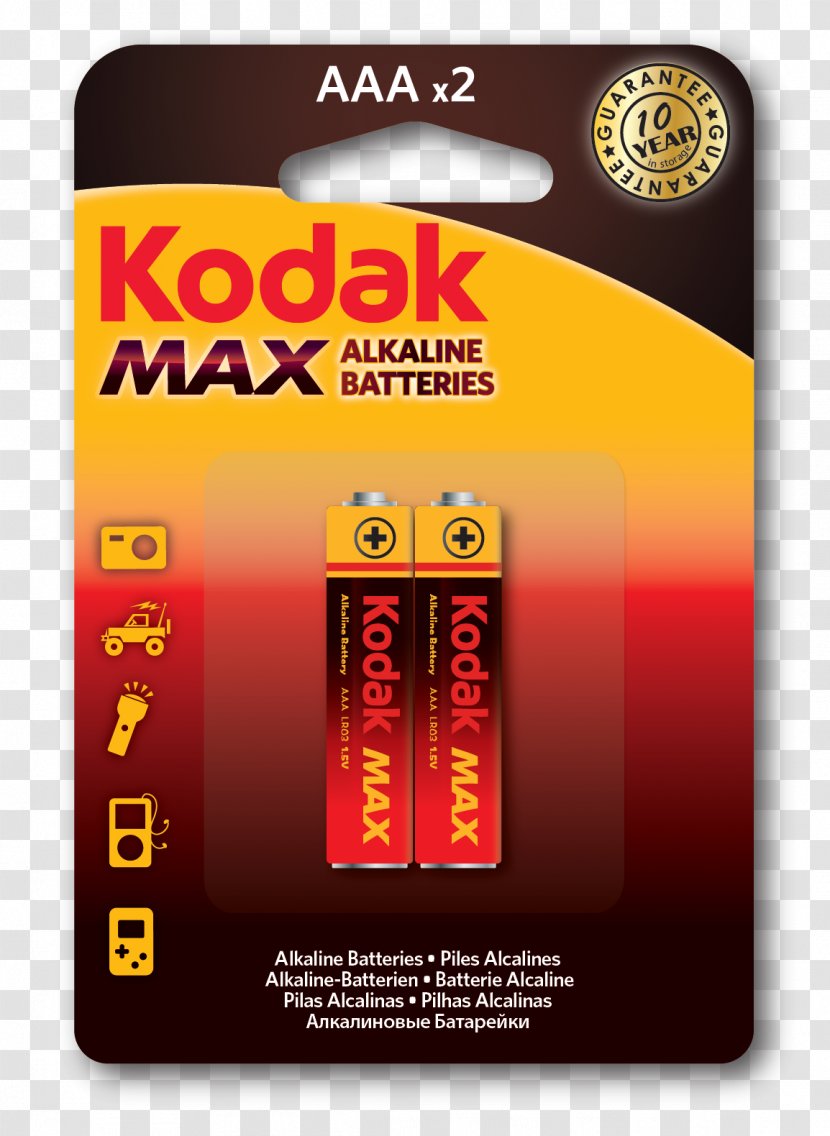 Alkaline Battery Electric AAA Nine-volt Kodak - Camera Transparent PNG
