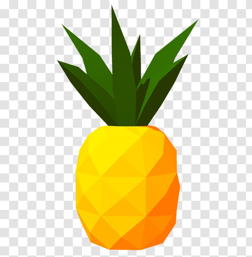 Pineapple Low Poly Clip Art 3D Modeling Drawing - Pineapples Transparent PNG