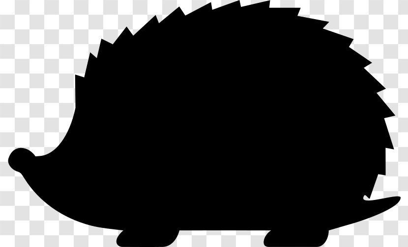 Hedgehog Silhouette Clip Art - Monochrome Transparent PNG