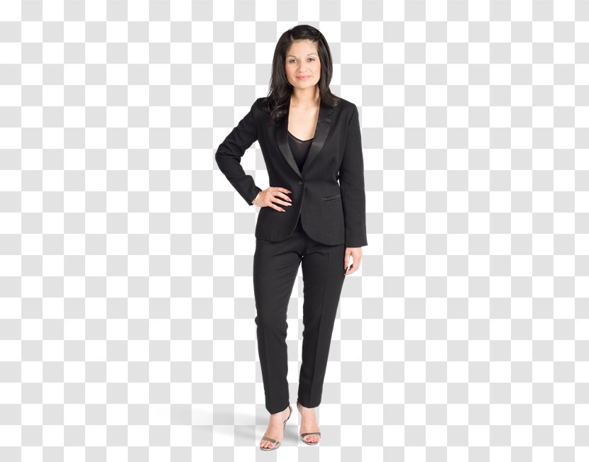 Tuxedo Suit Dress Jacket Clothing - Formal Wear - Black Suits Women Transparent PNG