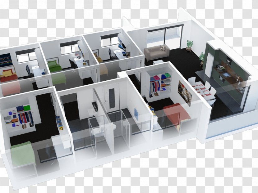 House Plan Bedroom Apartment Floor Transparent PNG