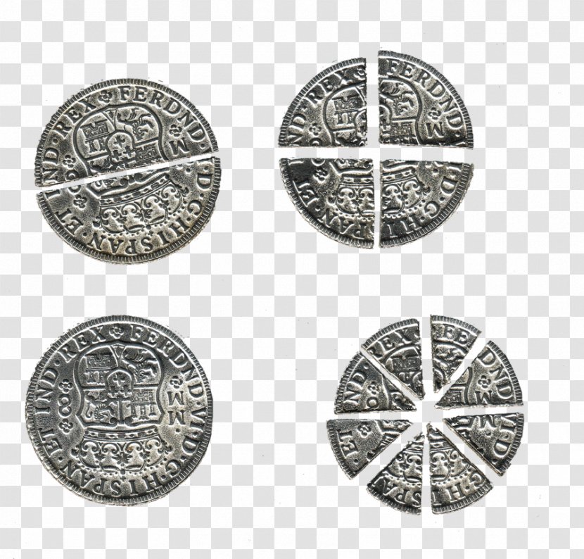 Spanish Dollar Coin Bit - Piracy Transparent PNG