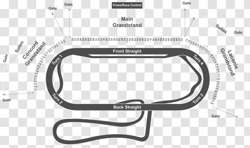New Hampshire Motor Speedway 301 ISM Connect 300 NASCAR Pole Day Full Throttle Fall Weekend Pre-Race Pit Pass In Loudon - Black And White Transparent PNG