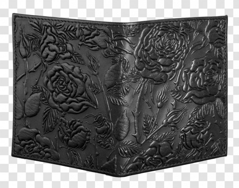 Wild Rose Black Wallet Metal White Transparent PNG