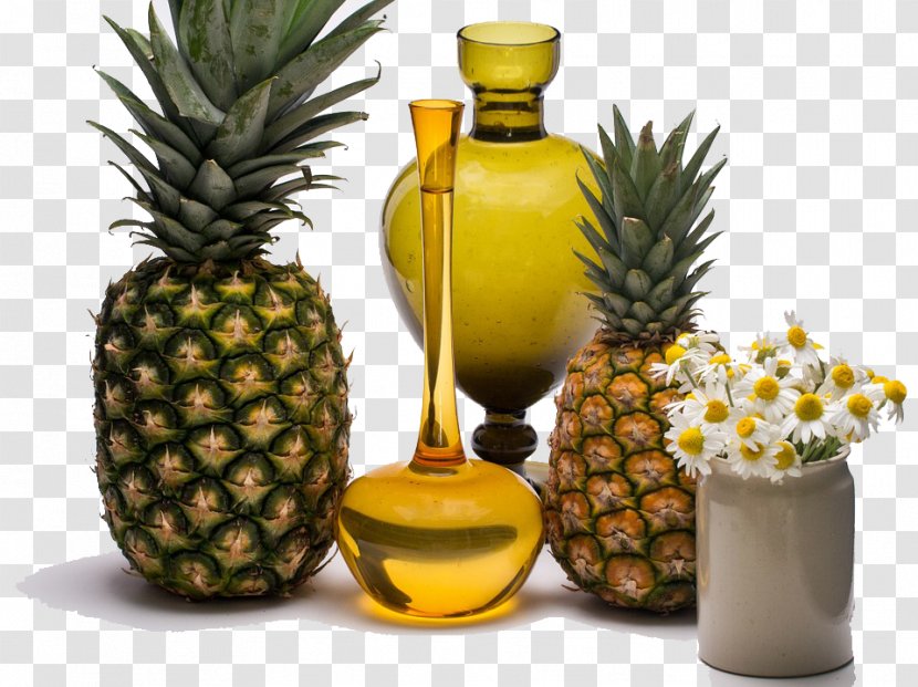Pineapple Still Life Photography Tropical Fruit - Glass Bottle - Honey Transparent PNG