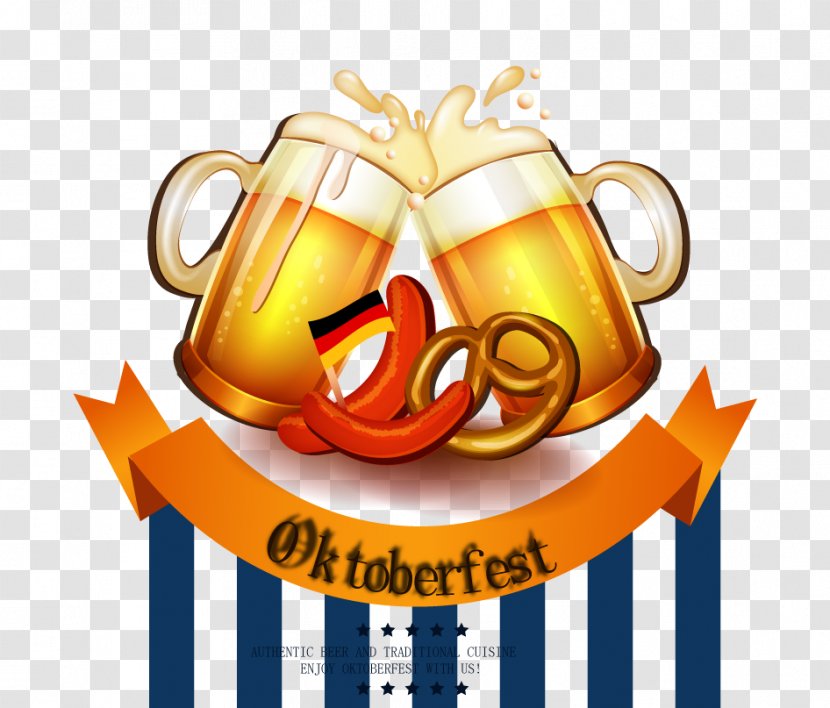 Oktoberfest Beer Stein - Drink - Clink Vector Poster Transparent PNG