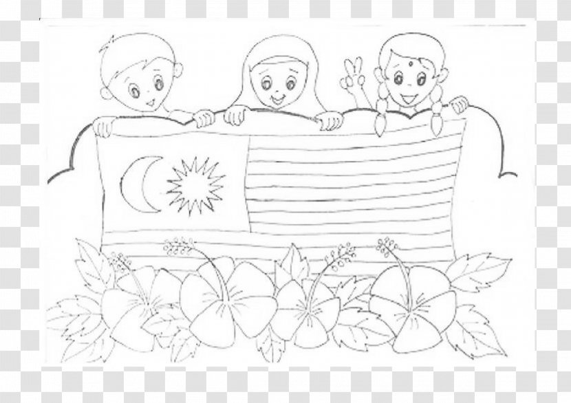 Hari Merdeka Malayan Declaration Of Independence Coloring Book Federation Malaya - Day Transparent PNG