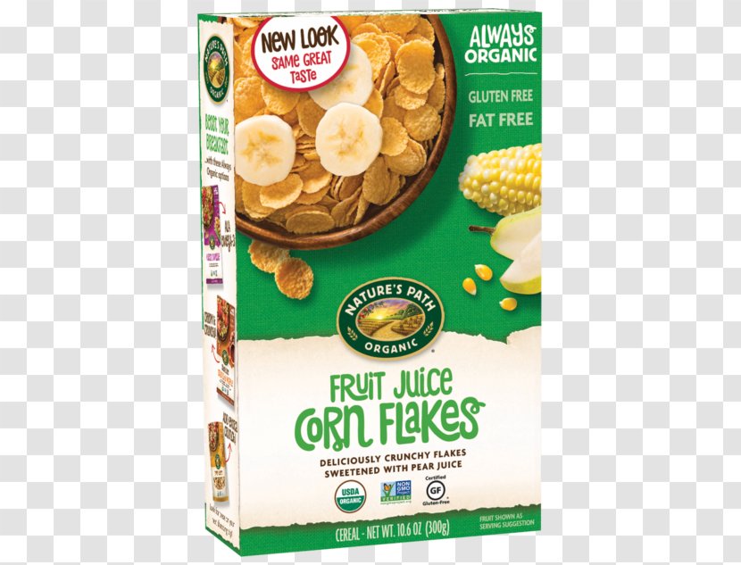 Breakfast Cereal Corn Flakes Organic Food Nature's Path - Brand Transparent PNG