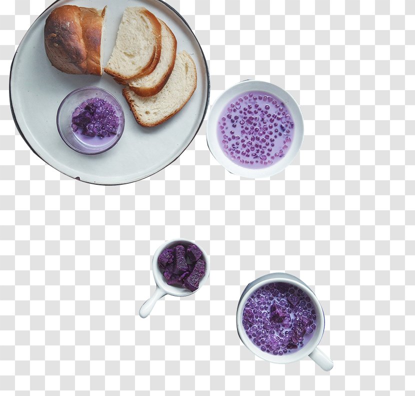 Sago Soup Coconut Milk Breakfast - Purple Potato Transparent PNG