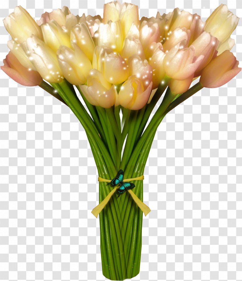 Flower Bouquet Tulip Cut Flowers Floral Design - Flowerpot Transparent PNG