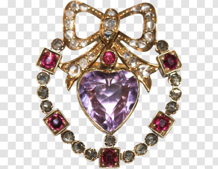Ruby Brooch Gemstone Gold Charms & Pendants - Body Jewelry Transparent PNG