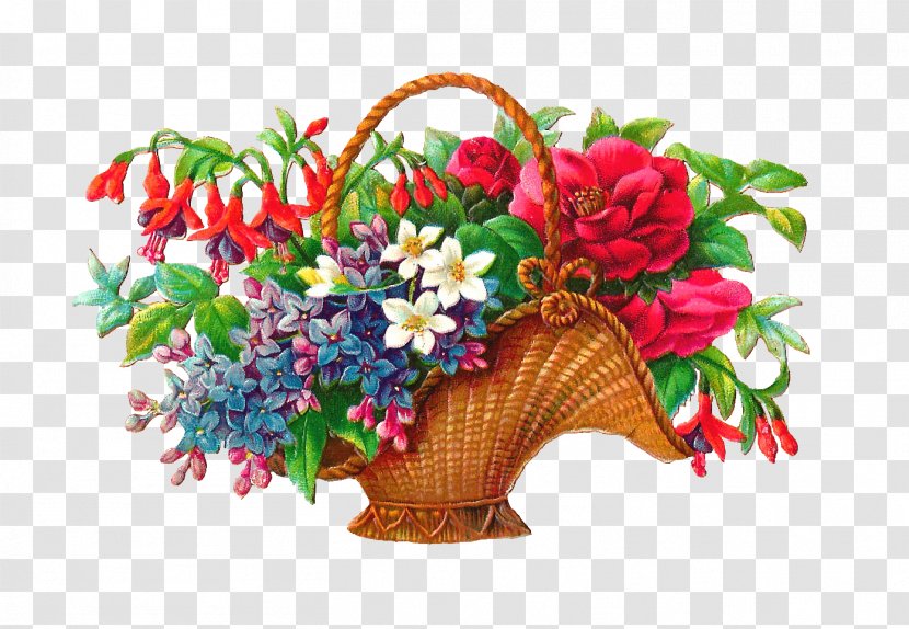 Flower Basket Clip Art - Flowerpot - Graphics Of Flowers Transparent PNG