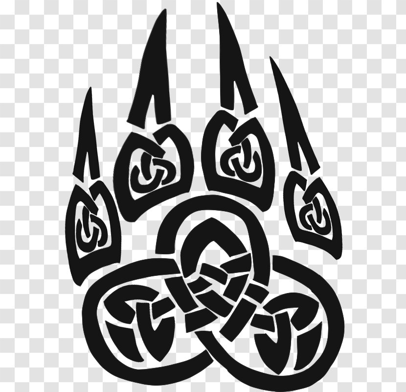 Bear Claw Paw American Black - Logo - Tribal Art Transparent PNG