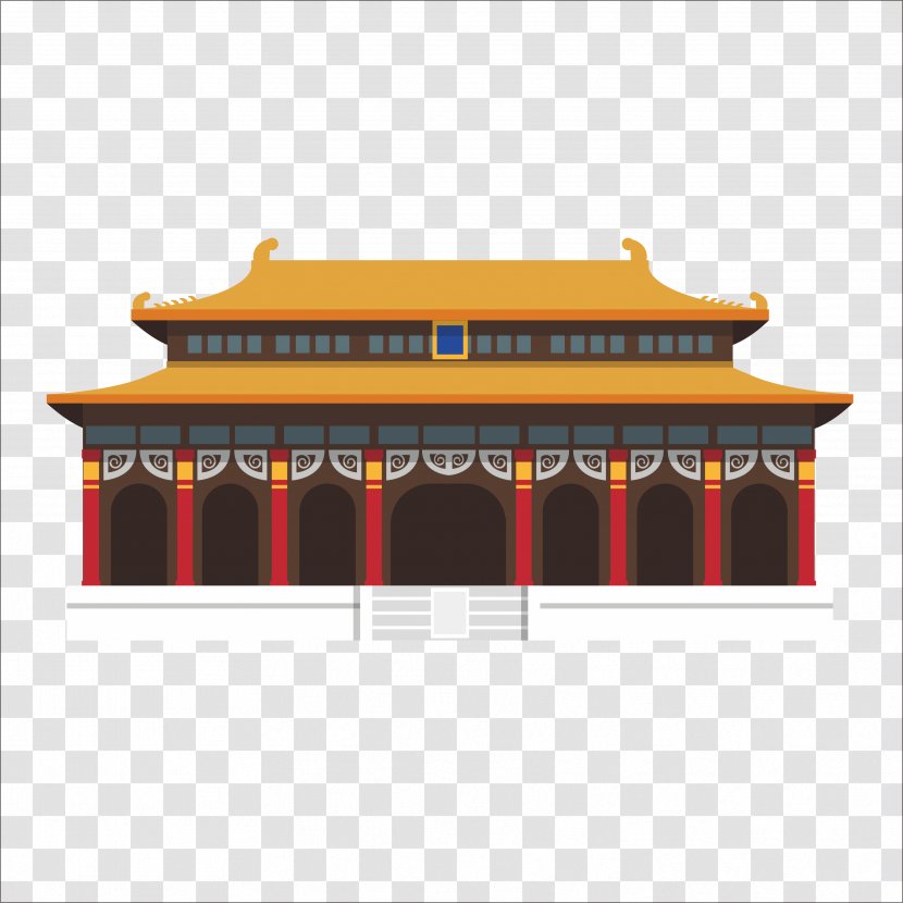 Forbidden City Adobe Illustrator Software Template - Shinto Shrine - Flat Transparent PNG